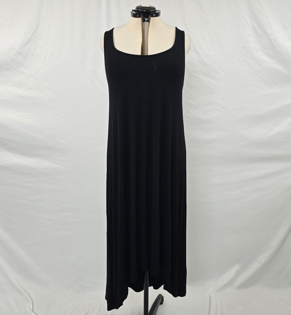 torrid Dresses & Skirts - Torrid Super Soft Knits Sleeveless Maxi Dress Women's 1X Black Ruffles Hi-Low
